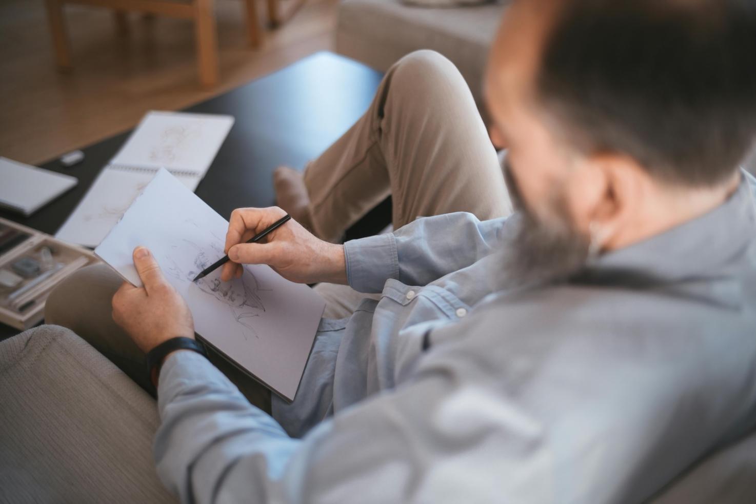 Espace de travail créatif lors d'une session d'atelier